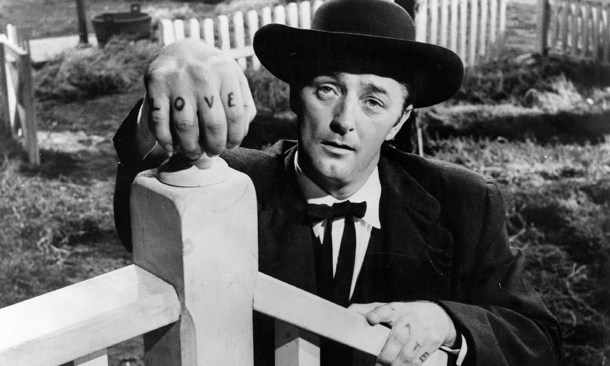 Robert Mitchum in The Night of the Hunter.